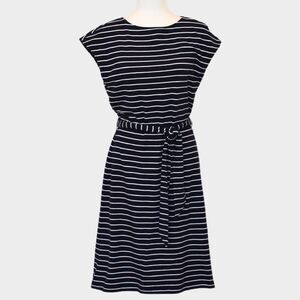 RALPH LAUREN Nautical Striped Sheath Dress Navy/White Size S